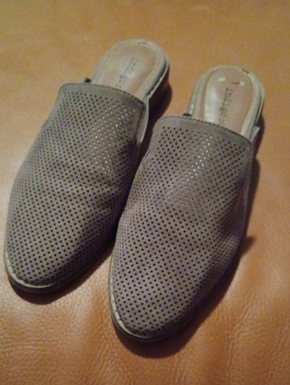 -- Indigo RD Perforated Slip-On Loafers - Taupe Women's Size 6.5